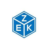 zek brief logo ontwerp op witte achtergrond. zek creatieve initialen brief logo concept. zek brief ontwerp. vector