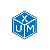 xum brief logo ontwerp op witte achtergrond. xum creatieve initialen brief logo concept. xum brief ontwerp. vector