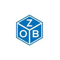 zob brief logo ontwerp op witte achtergrond. zob creatieve initialen brief logo concept. zob brief ontwerp. vector