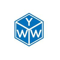 yww brief logo ontwerp op witte achtergrond. yww creatieve initialen brief logo concept. yww brief ontwerp. vector