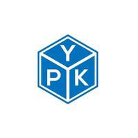 ypk brief logo ontwerp op witte achtergrond. ypk creatieve initialen brief logo concept. ypk-briefontwerp. vector