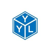 yy brief logo ontwerp op witte achtergrond. yyl creatieve initialen brief logo concept. yyl brief ontwerp. vector