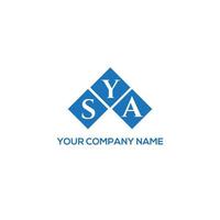 sya brief logo ontwerp op witte achtergrond. sya creatieve initialen brief logo concept. sya brief ontwerp. vector
