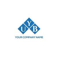 UB brief logo ontwerp op witte achtergrond. uyb creatieve initialen brief logo concept. uyb-briefontwerp. vector