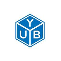 yub brief logo ontwerp op witte achtergrond. yub creatieve initialen brief logo concept. yub-briefontwerp. vector