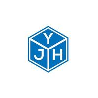 YJ brief logo ontwerp op witte achtergrond. yjh creatieve initialen brief logo concept. yjh-briefontwerp. vector