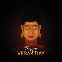 gelukkige vesak dag illustratie ontwerpconcept vector