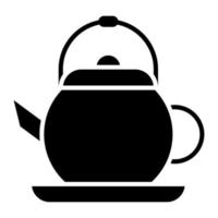 theepot glyph icoon vector