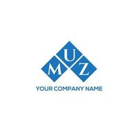 muz brief logo ontwerp op witte achtergrond. muz creatieve initialen brief logo concept. muz brief ontwerp. vector