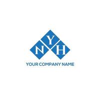 nh brief logo ontwerp op witte achtergrond. nyh creatieve initialen brief logo concept. nyh brief ontwerp. vector