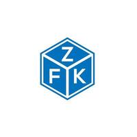 zfk brief logo ontwerp op witte achtergrond. zfk creatieve initialen brief logo concept. zfk brief ontwerp. vector