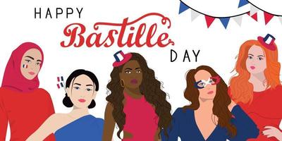 Bastille dag banner vector