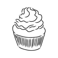 cupcake vector schets