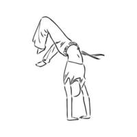 capoeira vector schets