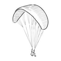 parachutist vector schets