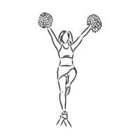 cheerleading vector schets