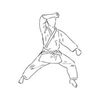 karate vector schets