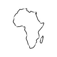 afrika kaart vector schets