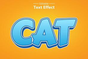 kattenteksteffect met oranje kleur voor merk. vector
