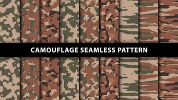 leger en leger camouflage naadloos patroon vector