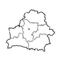 Wit-Rusland kaart vector schets