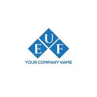 euf brief logo ontwerp op witte achtergrond. euf creatieve initialen brief logo concept. euf brief ontwerp. vector