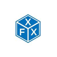 xfx brief logo ontwerp op witte achtergrond. xfx creatieve initialen brief logo concept. xfx-briefontwerp. vector