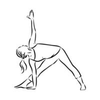 yoga pose vector schets