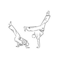 capoeira vector schets