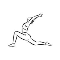 yoga pose vector schets