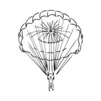 parachutist vector schets