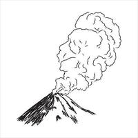 vulkaan vector schets