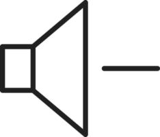 volume omlaag lijnpictogram vector