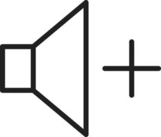 lijnpictogram volume omhoog vector