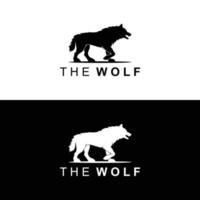 creatieve wolf silhouet logo sjabloon vector