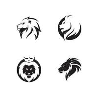 leeuwenkop logo vector ontwerpsjabloon