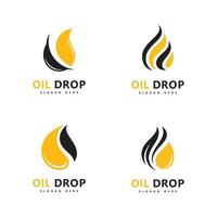olie druppel logo sjabloon vector illustratie ontwerp
