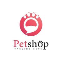 poot logo ontwerp vectorillustratie, voor dierenwinkel logo vector