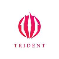 trident logo sjabloon vector pictogram