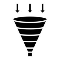 trechterdiagram lijn icoon vector