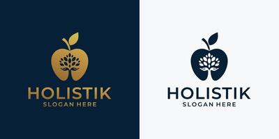 liefdadigheidsboomlogo met appelverloop en goud vector