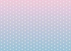 asanoha japans traditioneel patroon met zachte vrouwelijke blauw roze kleur voor de kleurovergang. gebruik voor stof, textiel, omslag, verpakking, decoratie-elementen. vector