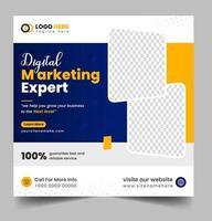 digitale marketing postbanner, digitale marketing sociale media postbanner. zakelijke marketing postbanner. digitale marketingbanner. vector