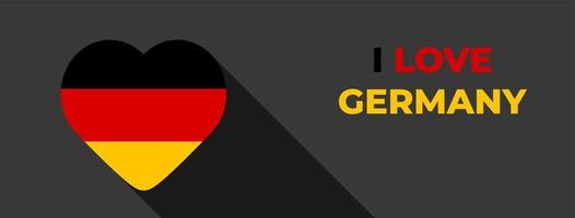 Duitsland vlag vectorillustratie. Duitsland nationale vlag instellen vectorillustratie. ik hou van Duitsland vectorillustratie.