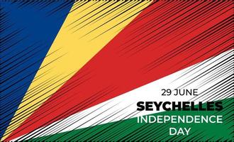 vectorillustratie van de onafhankelijkheidsdag van de Seychellen. vector