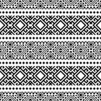 ikat etnische naadloze patroon textuur ontwerp vector in zwart witte kleur