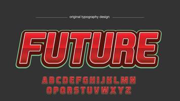 cursieve 3d rode metalen typografie vector