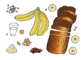 schets bananenbrood recept vector