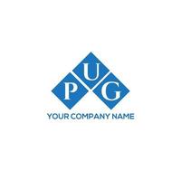 pug brief logo ontwerp op witte achtergrond. pug creatieve initialen brief logo concept. pug brief ontwerp. vector