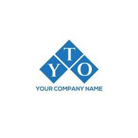 yto brief logo ontwerp op witte achtergrond. yto creatieve initialen brief logo concept. yto brief ontwerp. vector